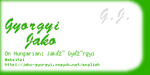 gyorgyi jako business card